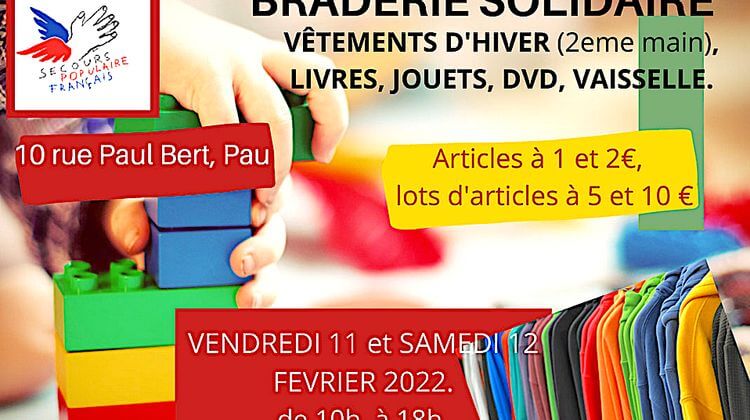 Braderie du Secours Populaire à Pau